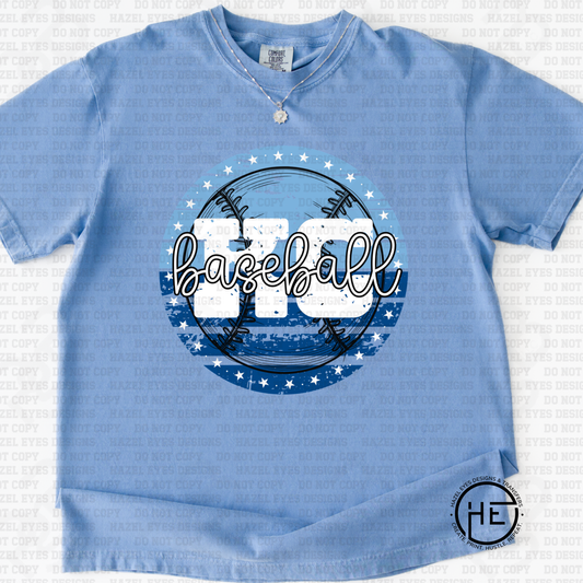 KC Baseball Distressed Circle - DTF Transfer
