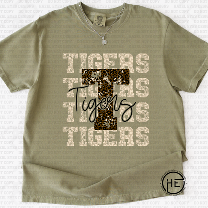 Tigers Leopard Print Letters - DTF Transfer