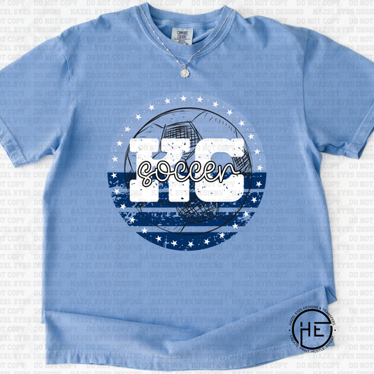 KC Soccer Distressed Circle - DTF Transfer