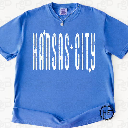Distressed Kansas City White - DTF Transfer
