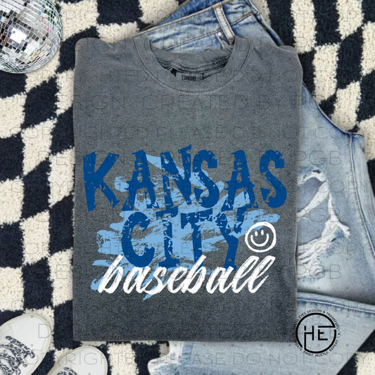 Paint Splatter Kansas City Baseball- DTF Transfer