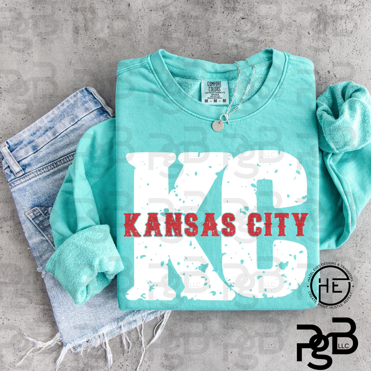 Grunge KC Women's Soccer - DTF Transfer
