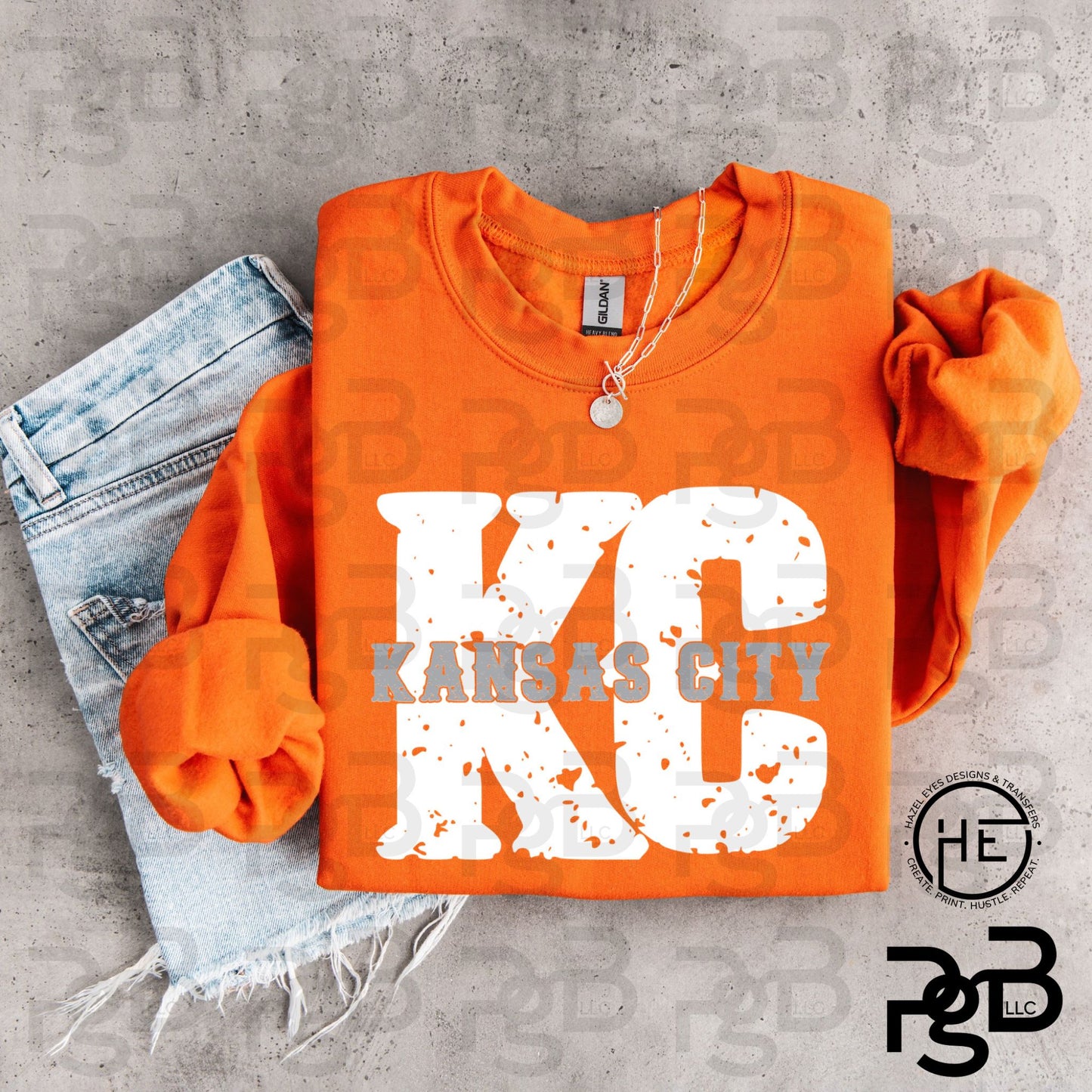 Grunge KC Hockey - DTF Transfer
