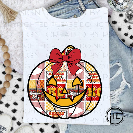 Plaid KC Pumpkin  - DTF Transfer