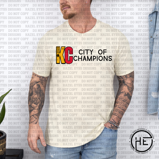 KC City 2024 Red and Yellow DTF Transfer