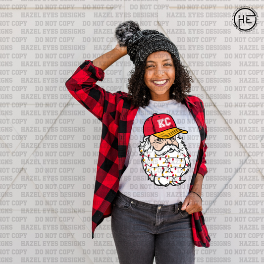 KC Santa Lights DTF Transfer