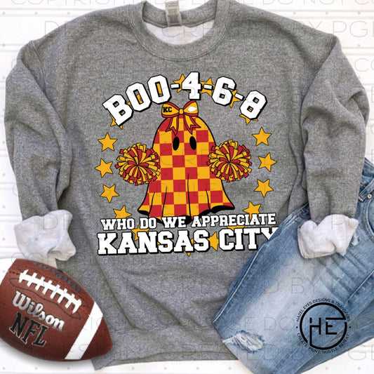 KC Who Do We Appreciate Ghost Red/Gold  - DTF Transfer