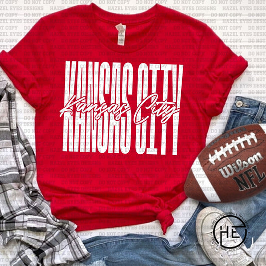 Kansas City Skinny Font Wht  - DTF Transfer