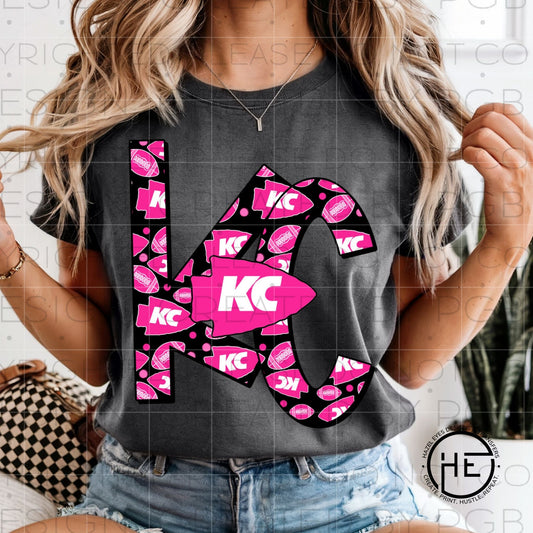Pink/Black KC Helmets  - DTF Transfer