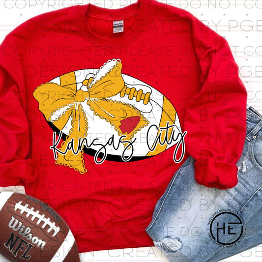 KC Lace Bow Football - DTF Transfer