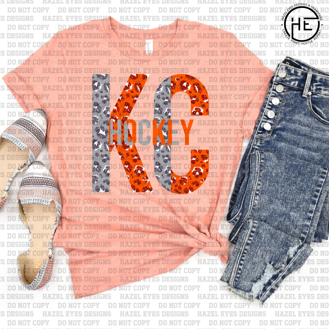 KC Hockey Orange DTF Transfer