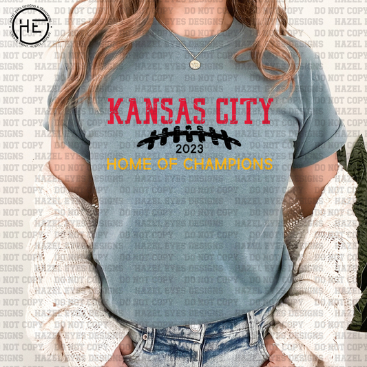 Home of Champions Red 2023 DTF Transfer