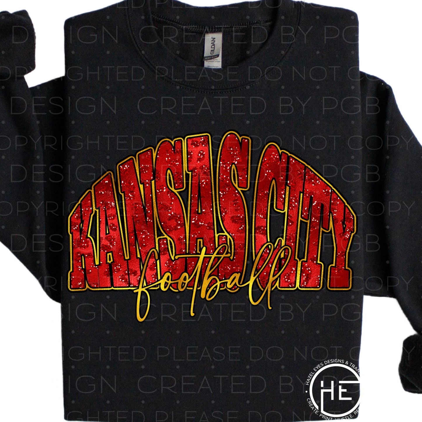 Bright and shiny Kansas City football - DTF transfer