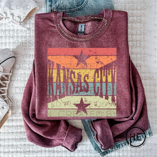 Retro colors Kansas City - DTF transfer