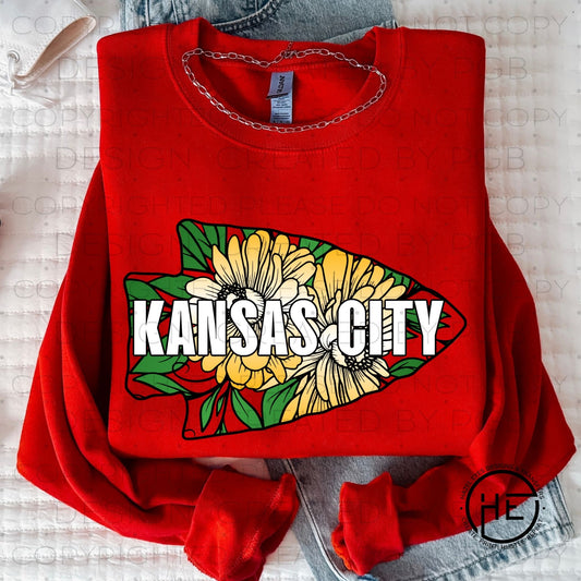 Kansas City floral arrowhead - DTF transfer