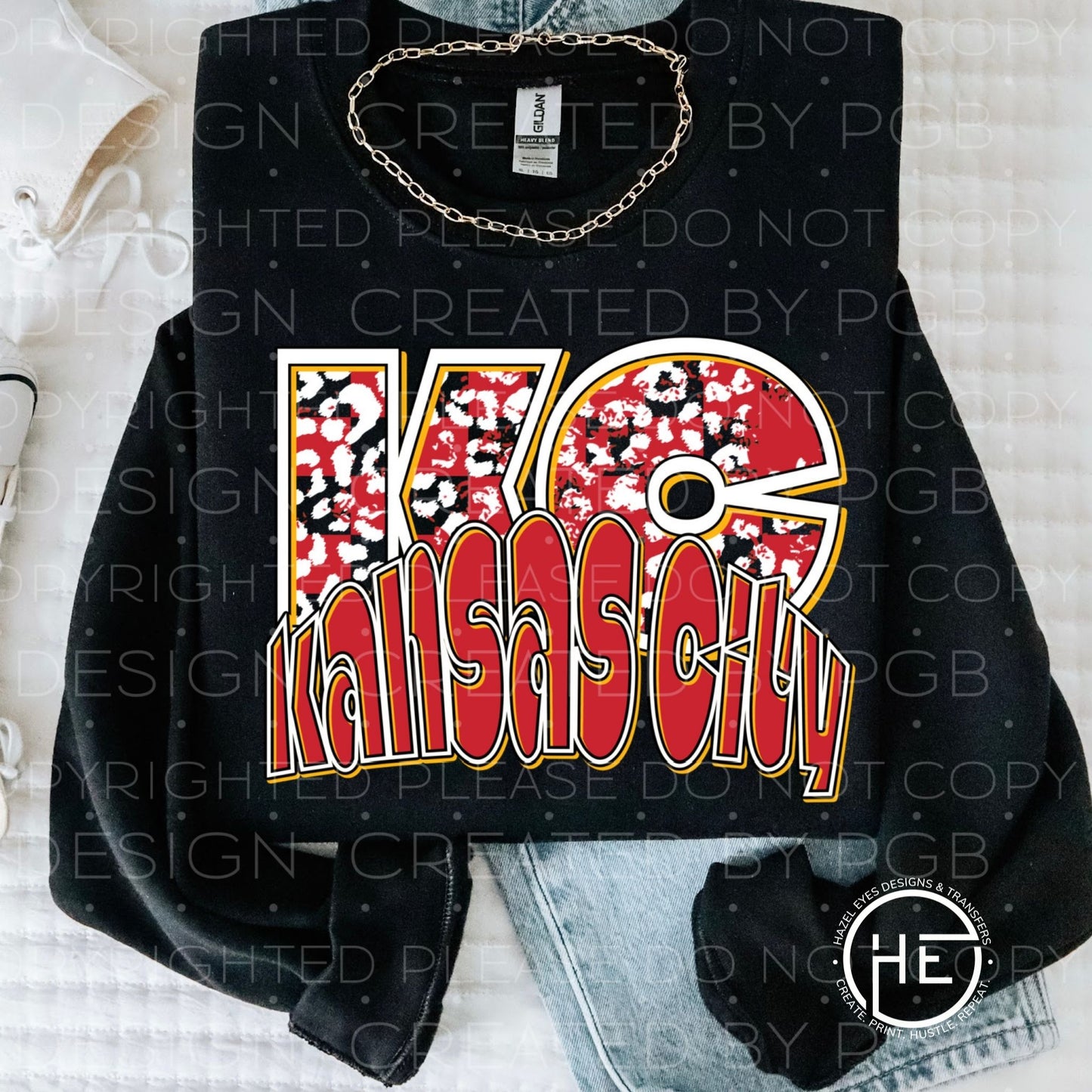 Red, white and gold leo - dtf transfer