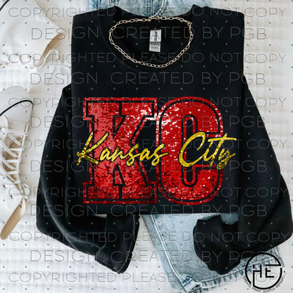 Sequined KC- dtf transfer