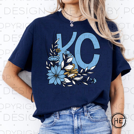 KC Royals Spring Flowers - DTF Transfer