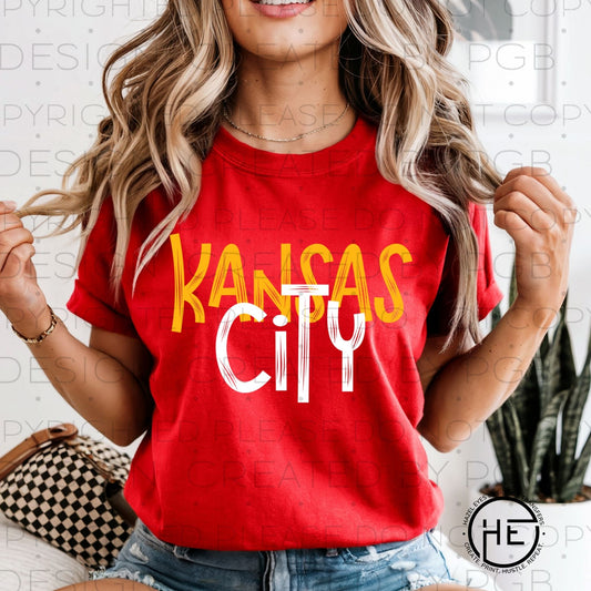 Kansas City Marker Font Gold - DTF Transfer