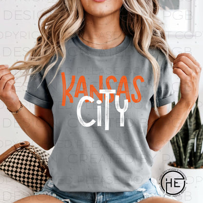Kansas City Hockey Paint Stroke Font - DTF Transfer