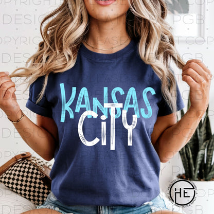 Kansas City Marker Teal - DTF Transfer