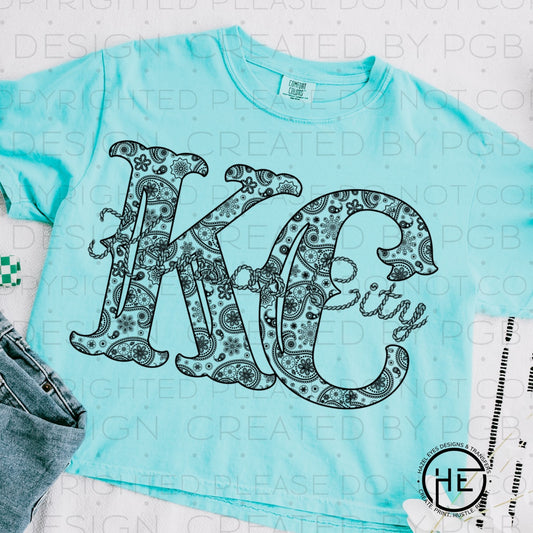 Paisley & Rope Kansas City BLK - DTF Transfers