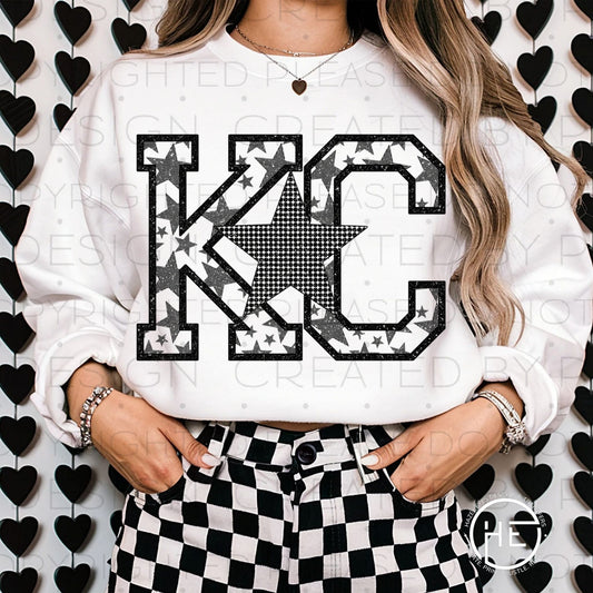 Faux Glitter Star KC - DTF Transfer