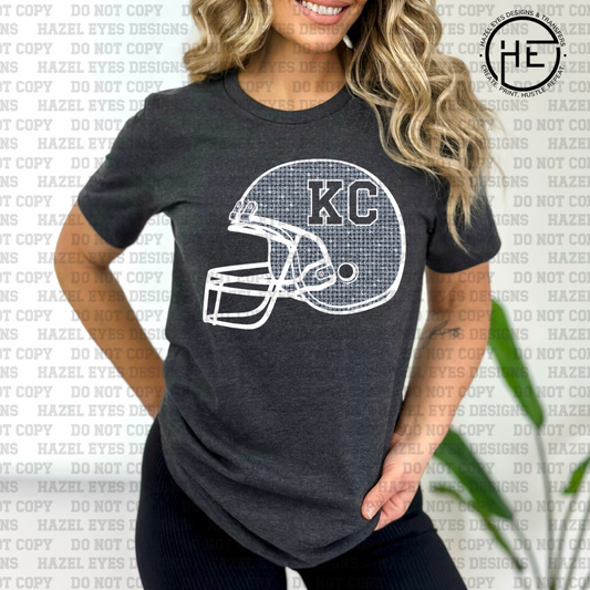 KC Helmet Silver Diamonds DTF Transfer