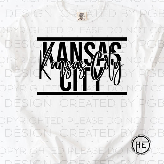 Classic Kansas City Black - DTF Transfer