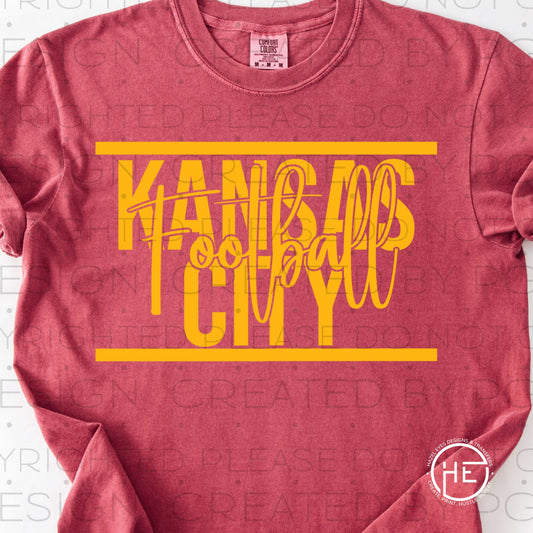 Classic Kansas City Football Gold - DTF Transfer