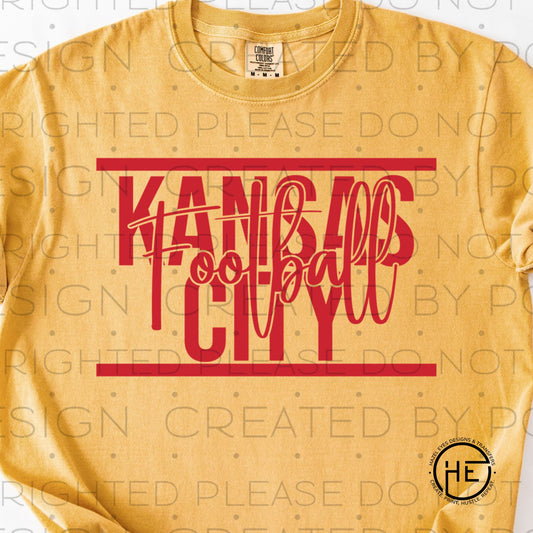 Classic Kansas City Football Red - DTF Transfer