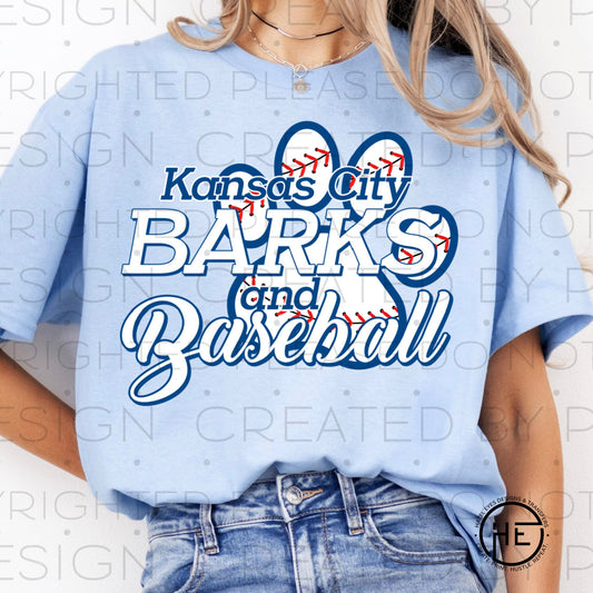 KC Barks & Baseball - DTF Transfer