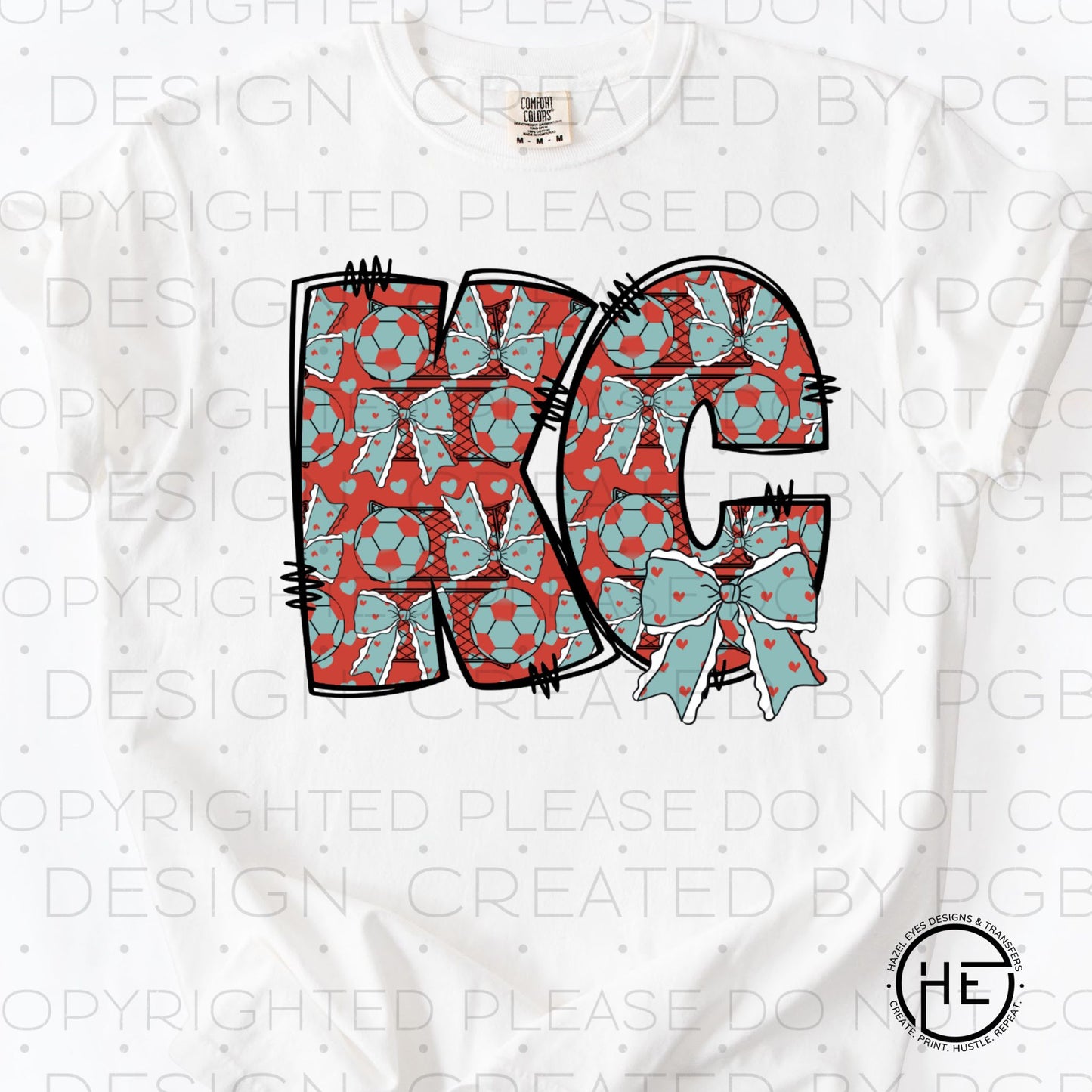 KC Current with Bow  - DTF Transfer
