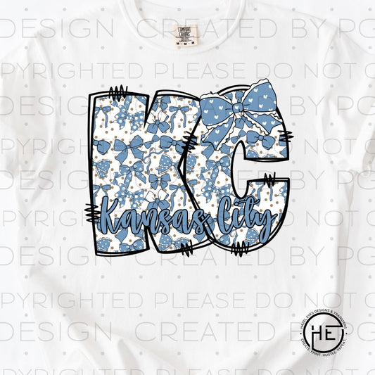 KC Blue Bonnet Bows  - DTF Transfer