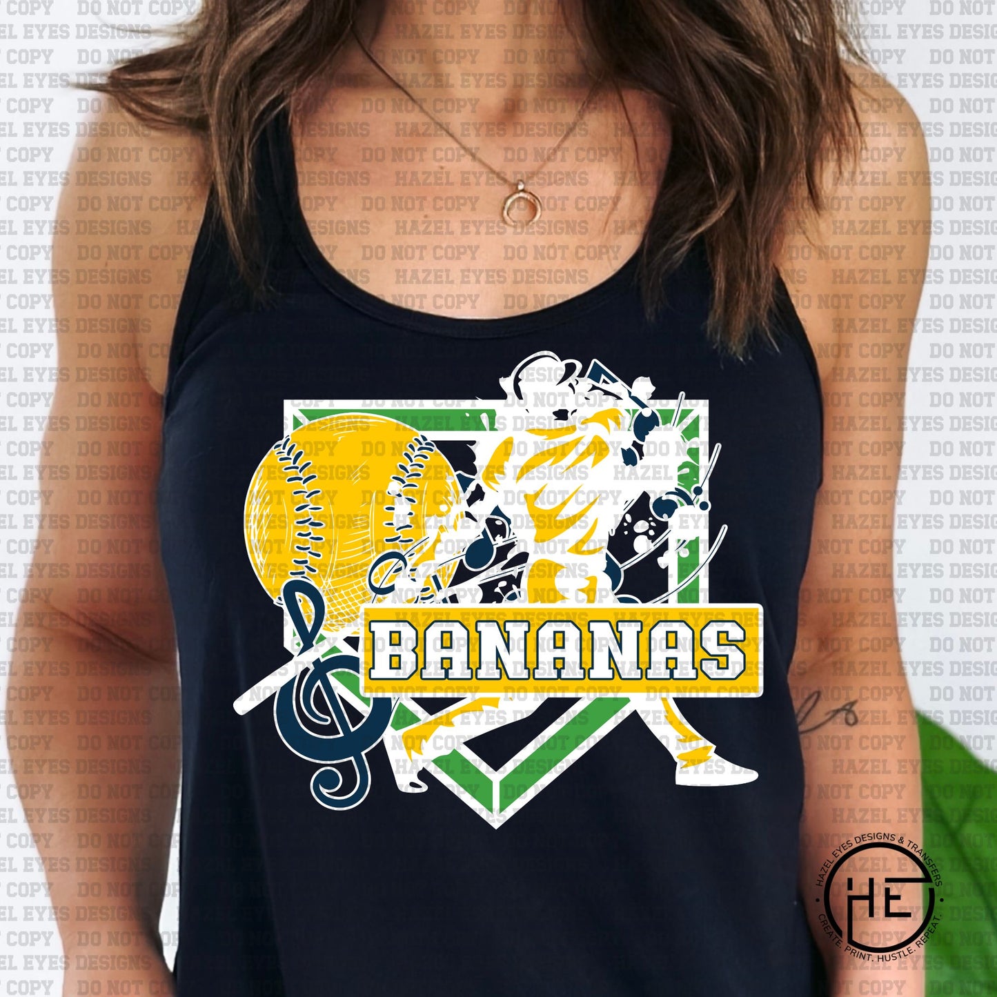 Batter Up Banana Baseball - DTF Transfer