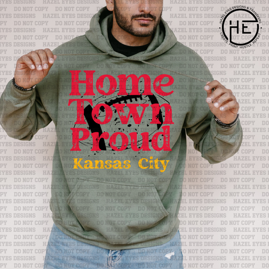 KC Home Town Proud Black DTF Transfer