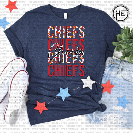 Chiefs Stacked Script DTF Transfer