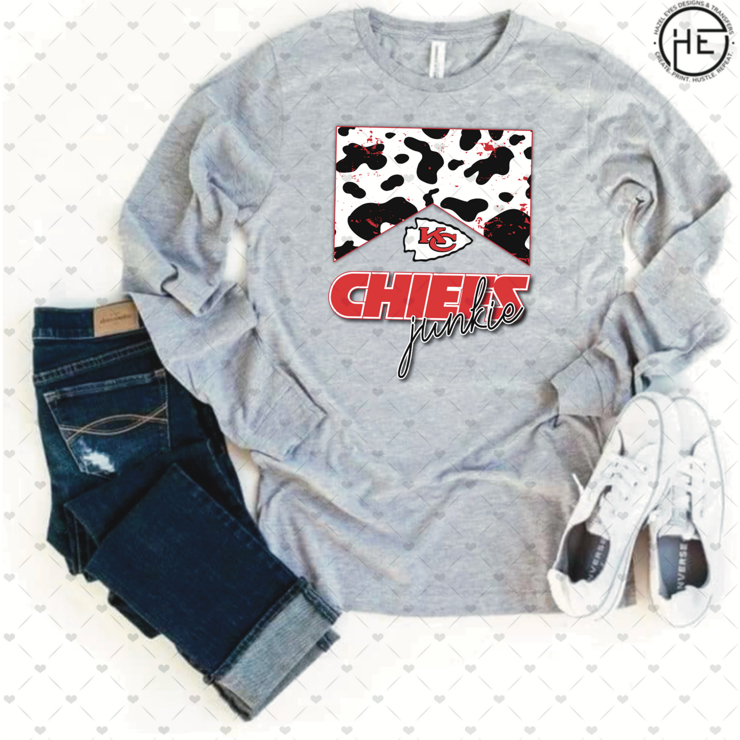 Cow Print Chiefs Junkie - DTF Transfer