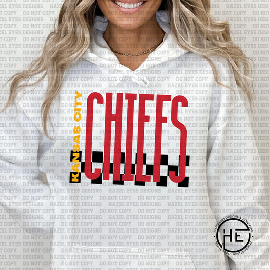 Kansas City Chiefs Checker - DTF Transfer