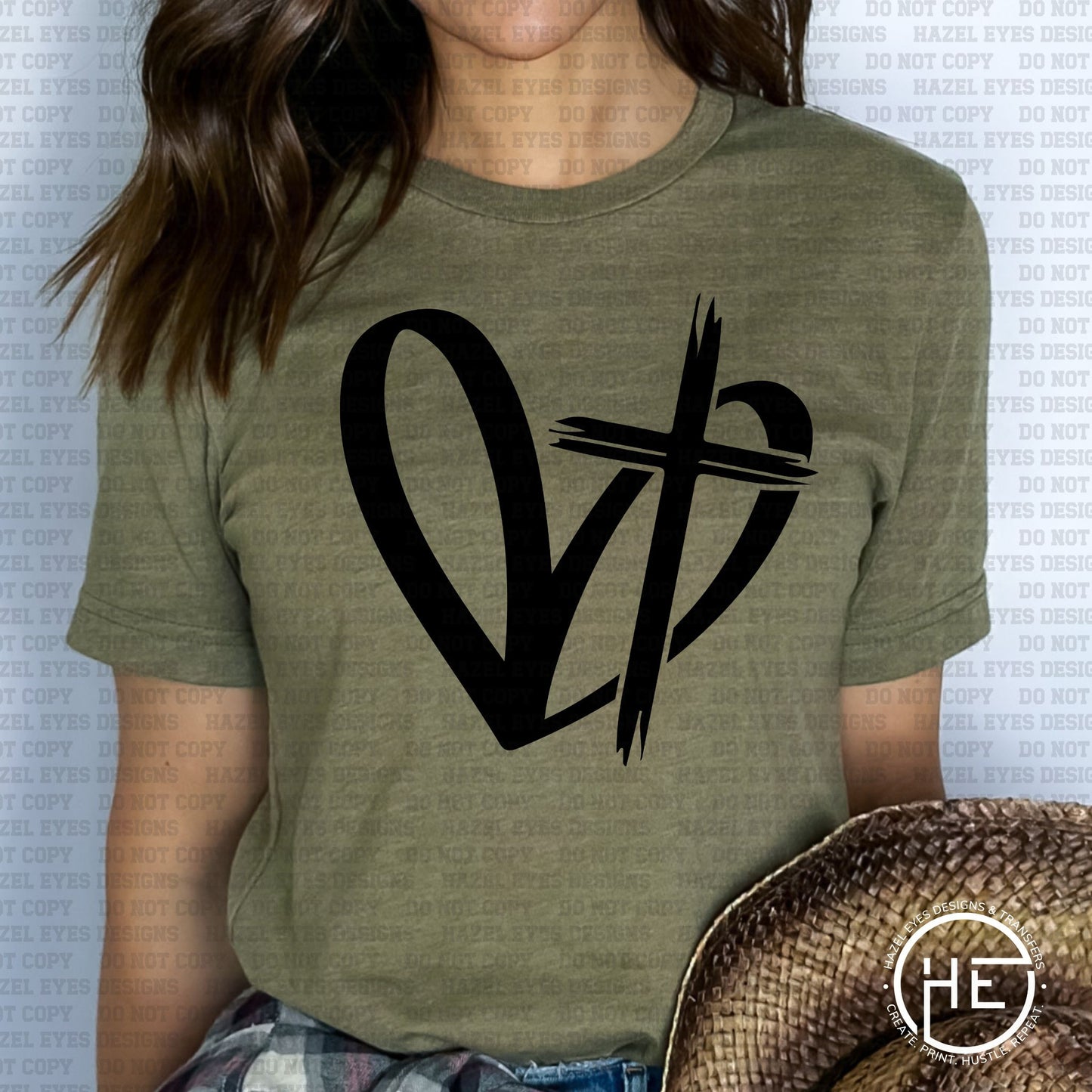 Heart Cross - DTF Transfer