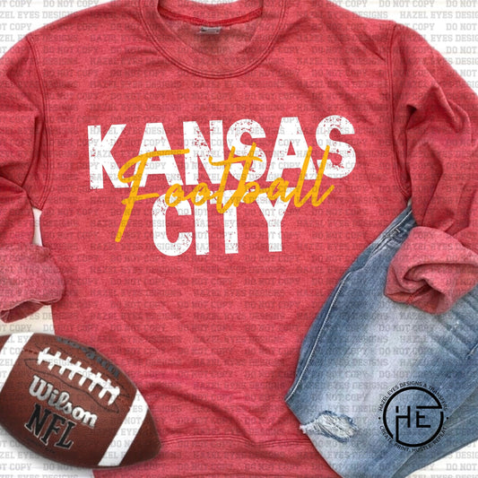 Kansas City Football Distressed- DTF Transfer