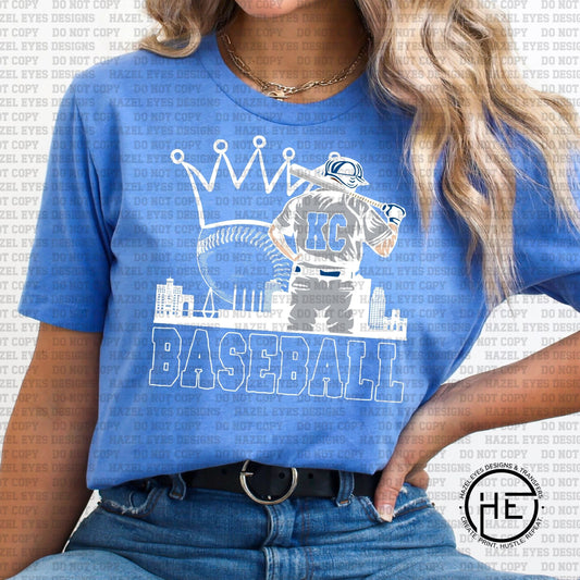 KC Baseball Player Light - DTF Transfer