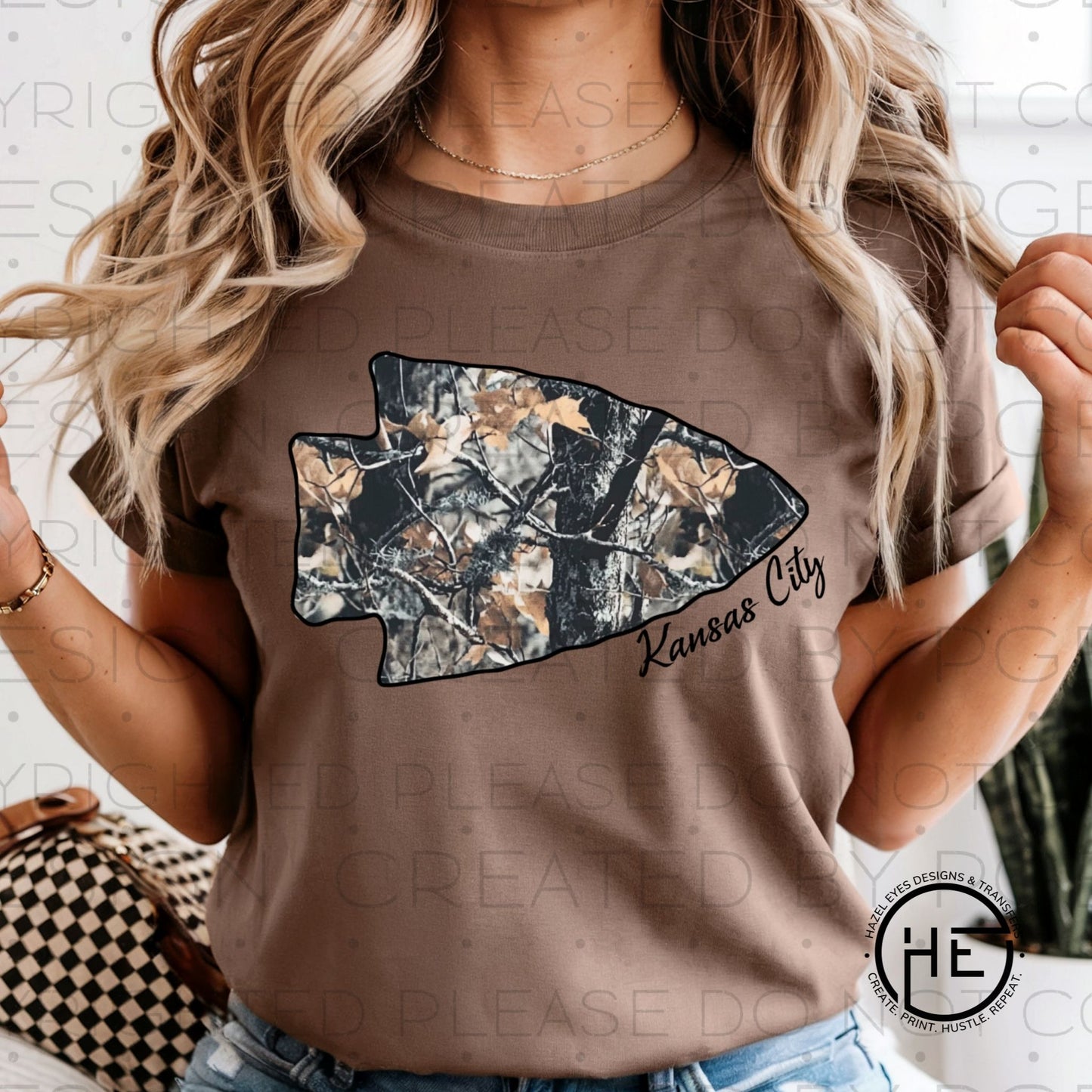 KC Camo Arrowhead  - DTF Transfer