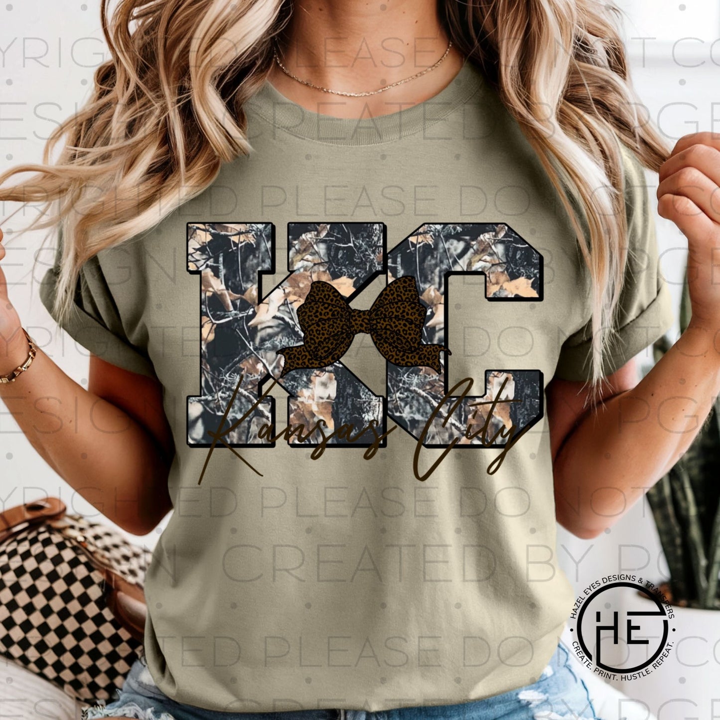 KC Camo Bow - DTF Transfer