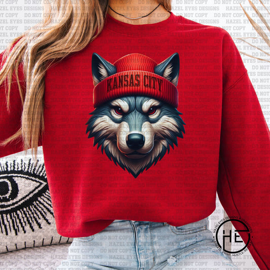 KC Wolf Red  - DTF Transfer
