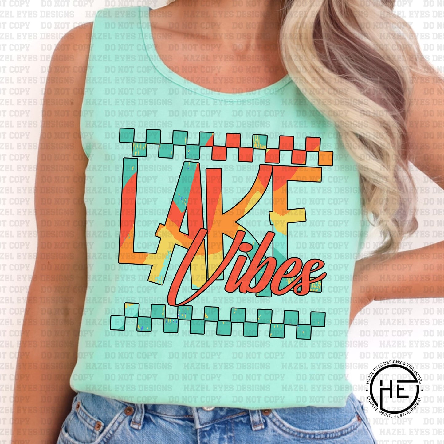 Lake Vibes Checkered - DTF Transfer
