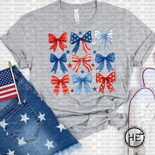 Patriotic Bow Coquette - DTF Transfer