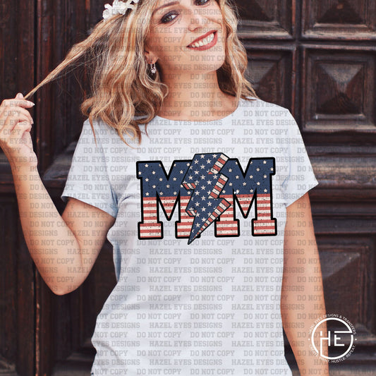 Stars & Stripes Mom - DTF Transfer