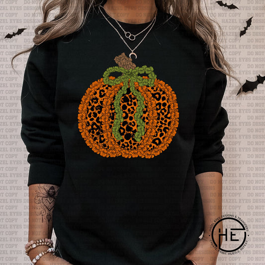 Ruffle Leopard Pumpkin - DTF Transfer