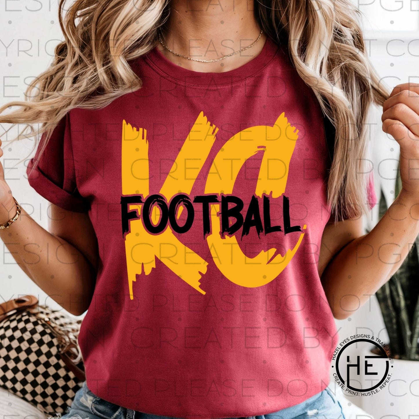 KC Football Brushed- DTF Transfer